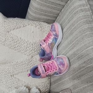 Skechers girls glitter gym shoe 11